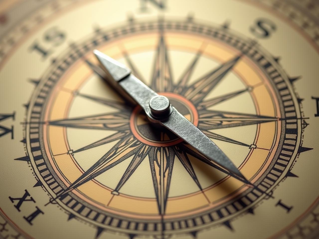A compass pointing towards a balanced life, symbolizing the concept of setting boundaries and prioritizing values for true productivity.