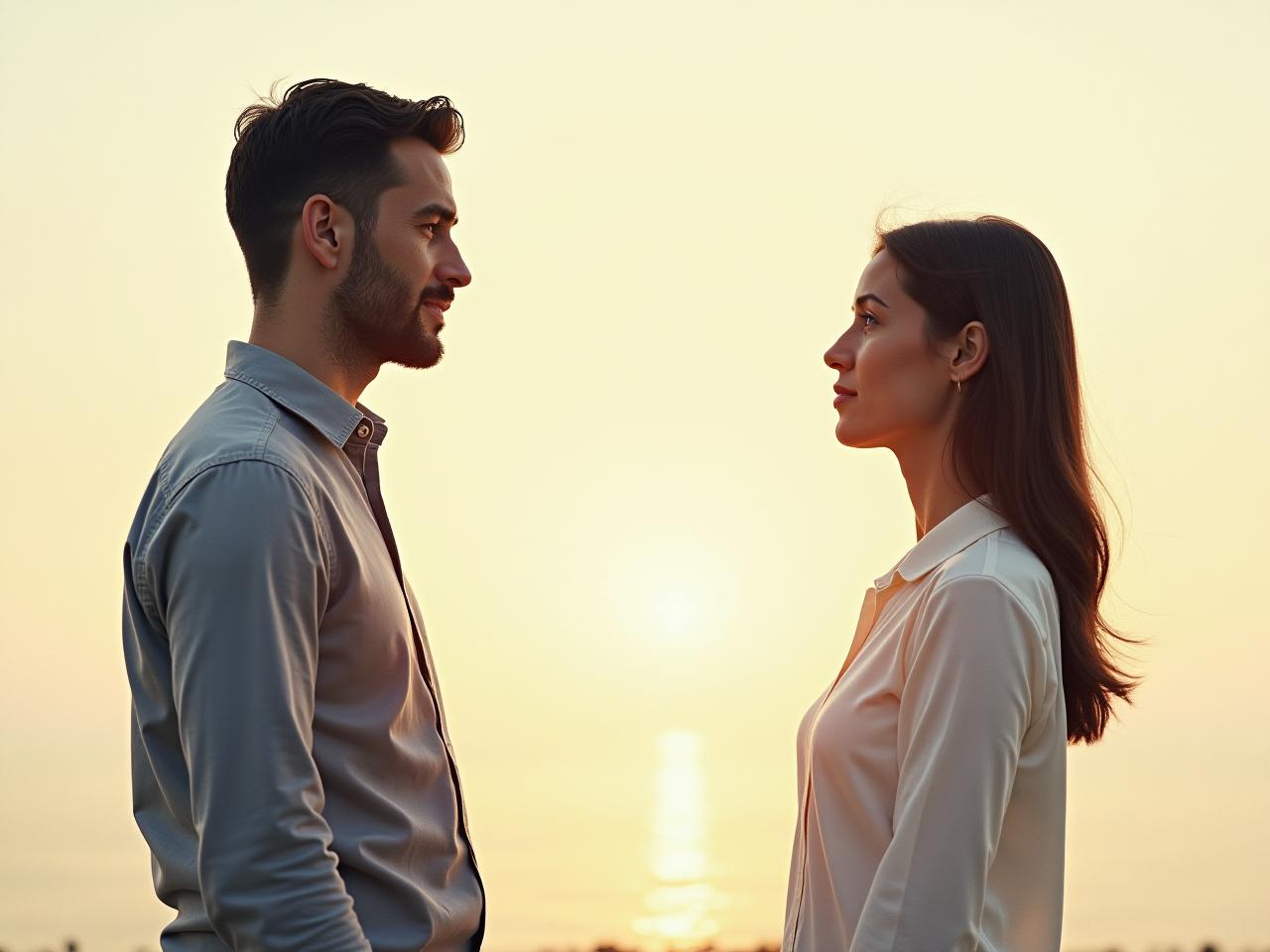 A person listening attentively to another person, showing empathy and understanding.