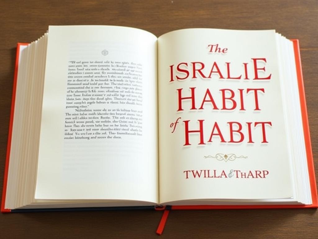 Open book with the title The Creative Habit by Twyla Tharp.
