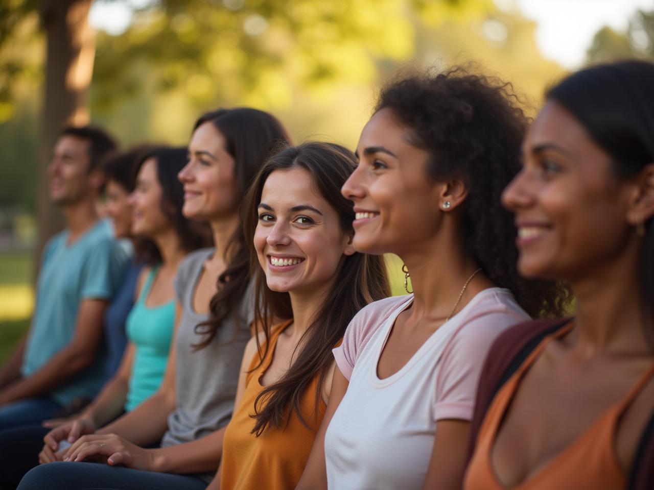 A diverse group of people volunteering together, symbolizing the concept of contributing to others and finding meaning through altruism. A warm, inviting image that evokes feelings of community and purpose.