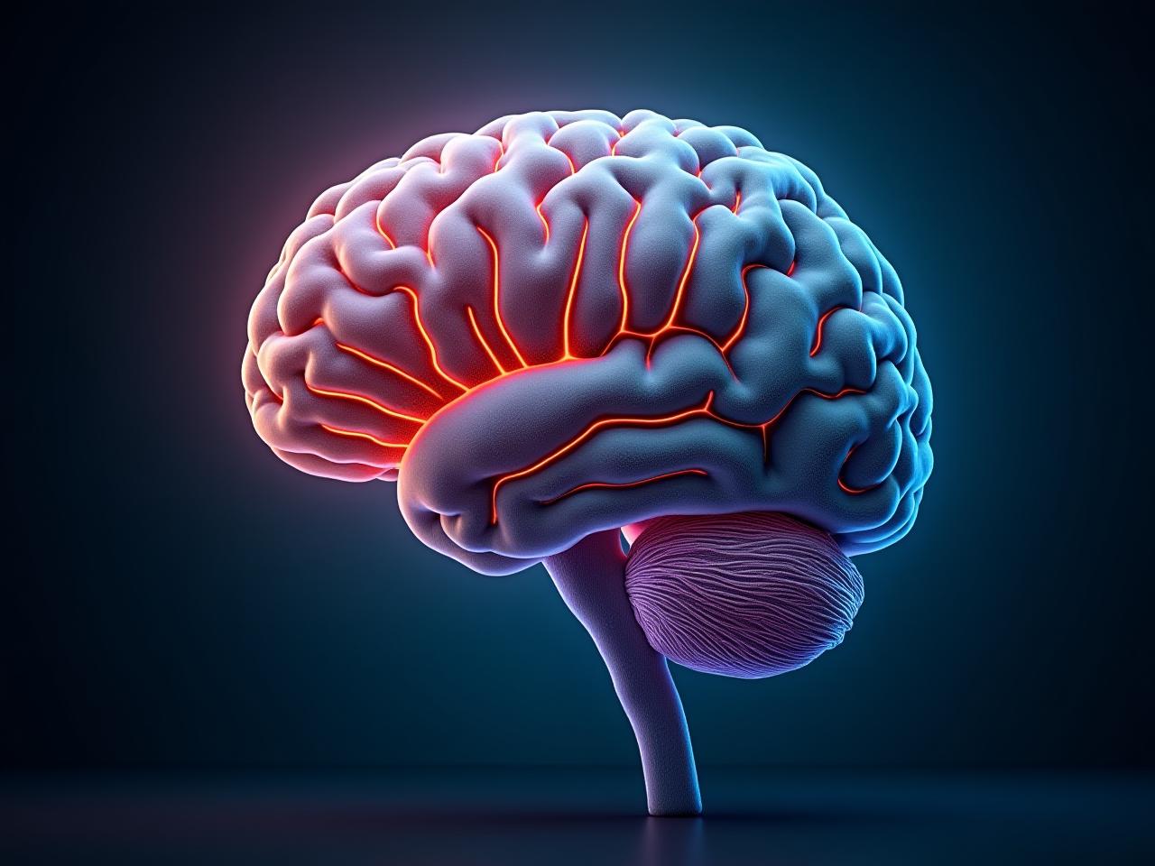 Brain with colorful neural pathways, symbolizing neuroplasticity and brain training.