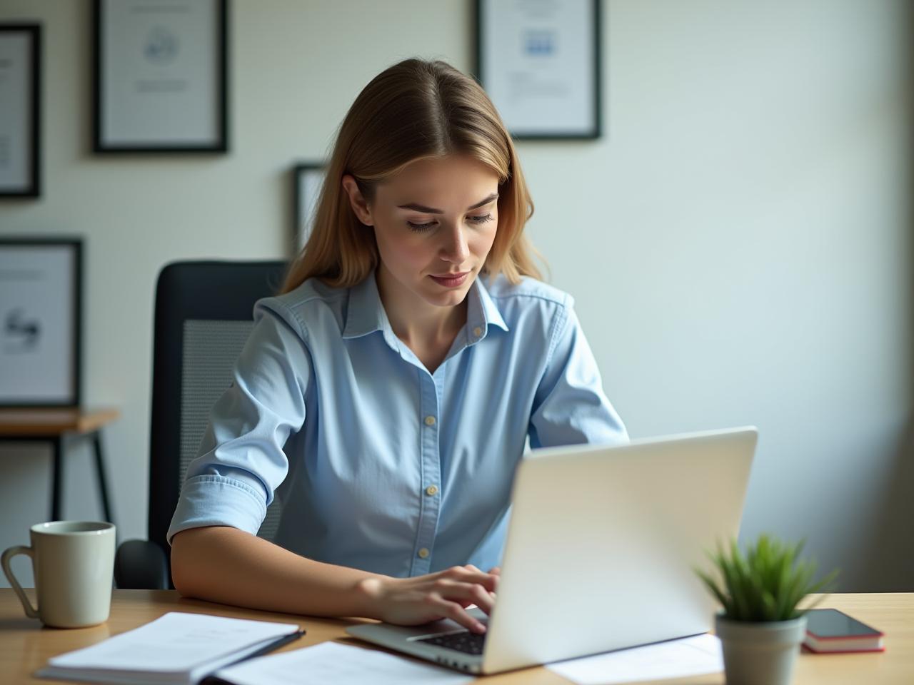 A person working at a desk with a focused expression, surrounded by minimal distractions, symbolizing the Zero Distraction method.