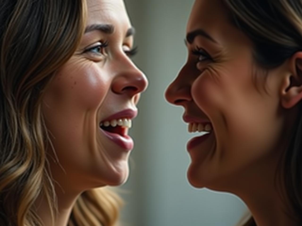 A close-up of two people engaged in a heartfelt conversation, emphasizing active listening and understanding.