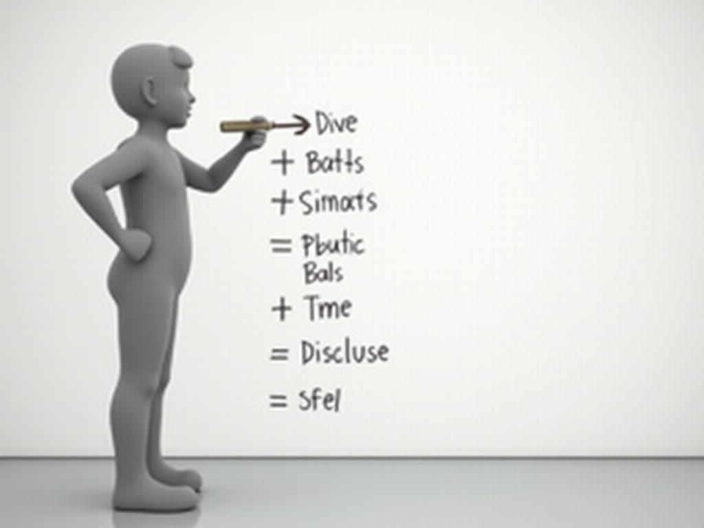Image of a person focusing intently on five key areas on a whiteboard, symbolizing the five big results technique.