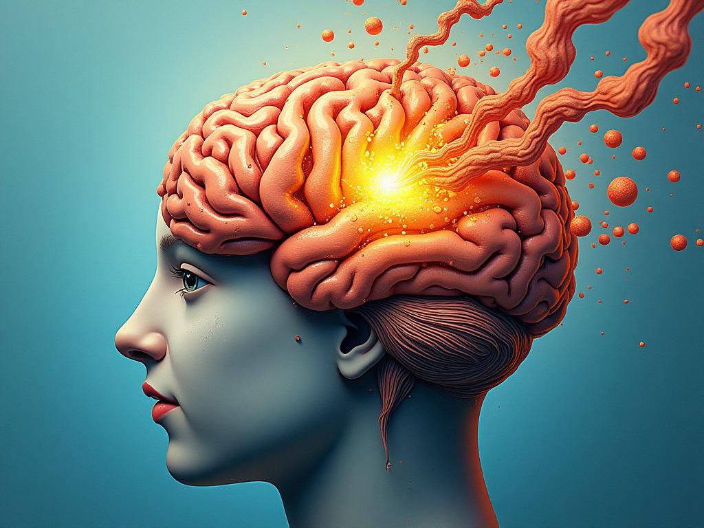 Abstract image representing the brain growing and expanding, symbolizing the growth mindset concept. Keywords: Growth Mindset, Brain, Expansion, Potential, Success, Learning, Development.
