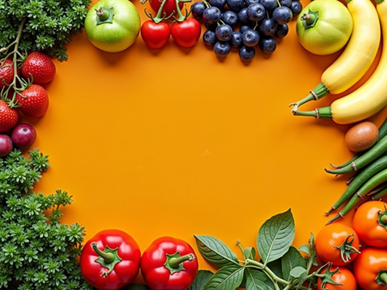 Fresh fruits and vegetables arranged in a colorful display, representing healthy eating and the importance of plant-based foods.