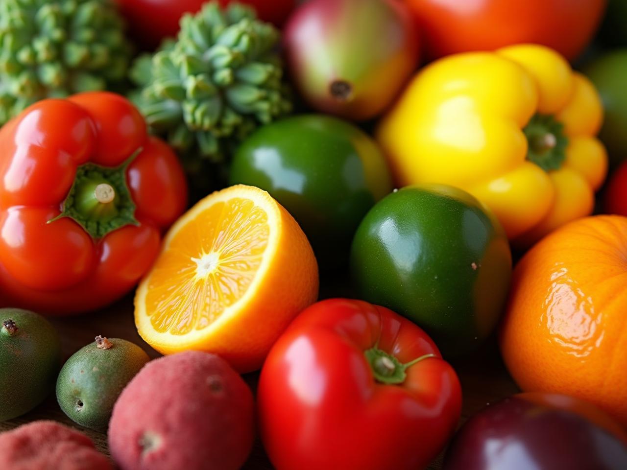 A colorful assortment of fresh fruits and vegetables, showcasing the variety of colors recommended by Dr. Fuhrmans nutritional approach.