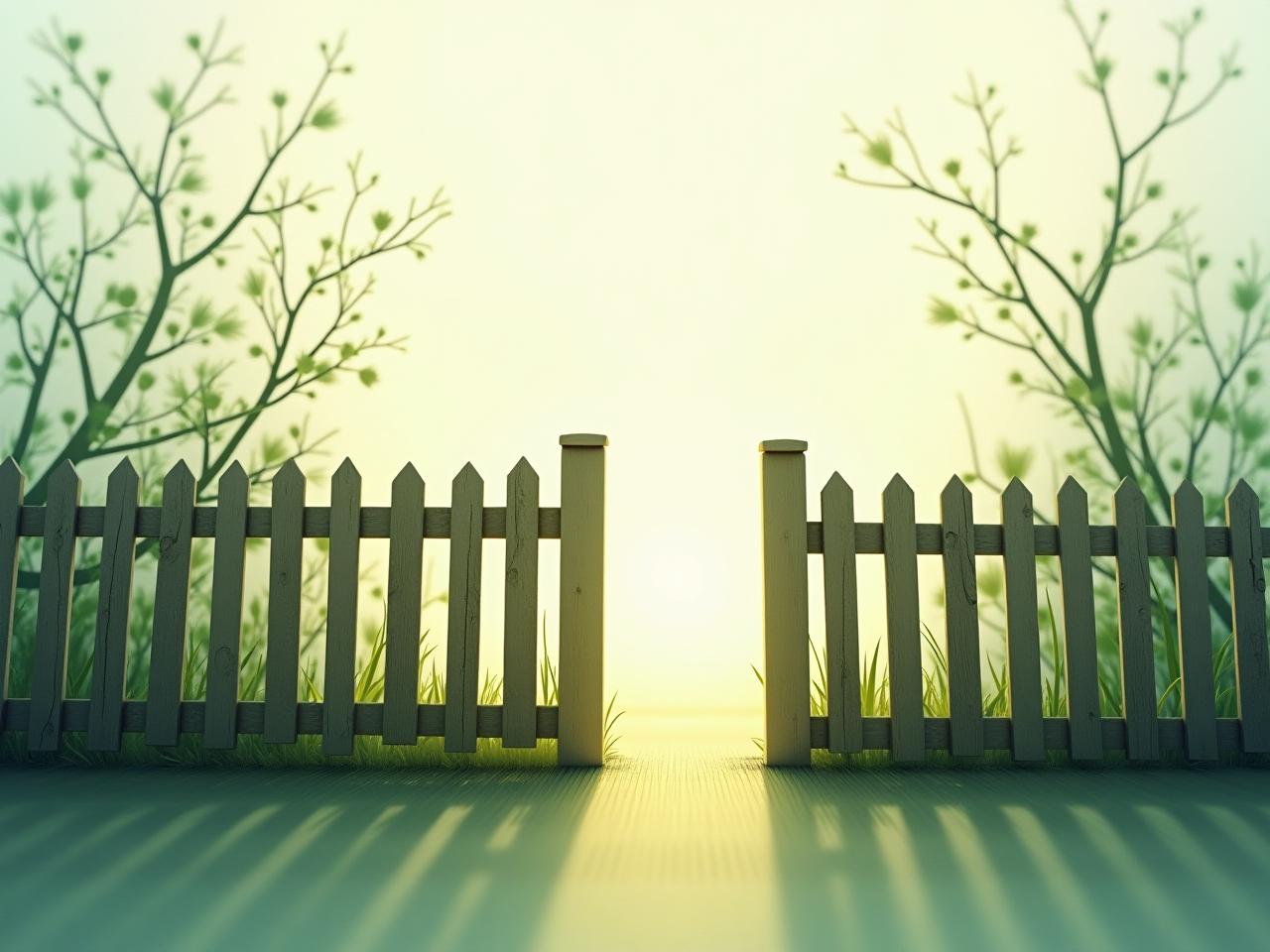Abstract image of a fence separating two gardens, symbolizing personal boundaries and individual responsibility.